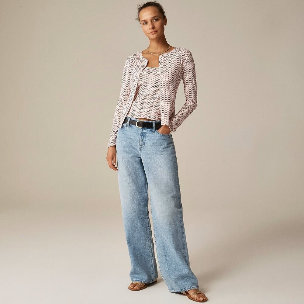J. Crew '84 Low-Rise Wide-Leg Jean Preppy Academia CN821 in Synniva Wash 31